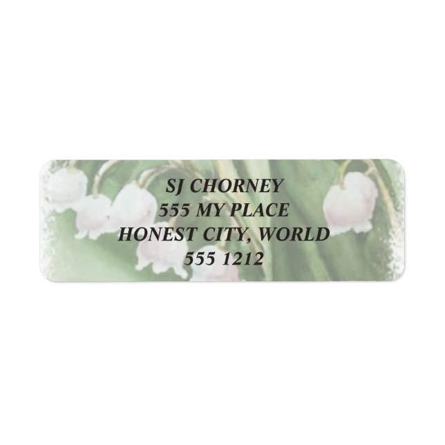 ETIQUETA LILY ROMÂNTICA DO VALLEY (Frente)