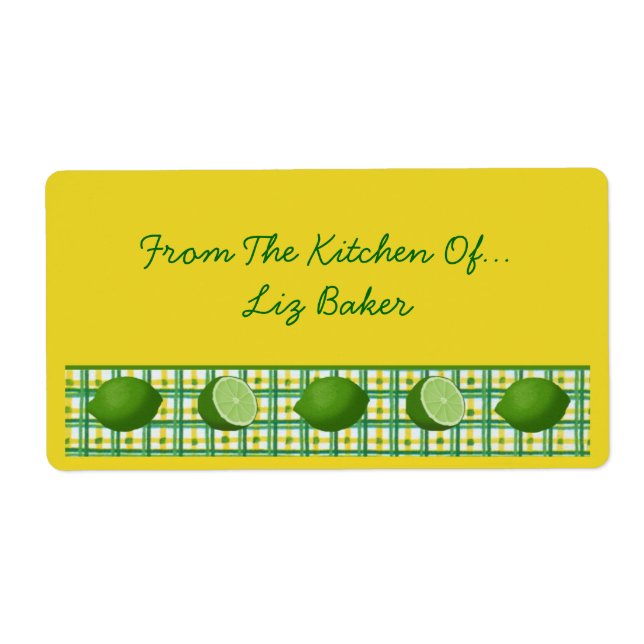 Etiqueta Limões Do Rótulo Da Cozinha (Frente)