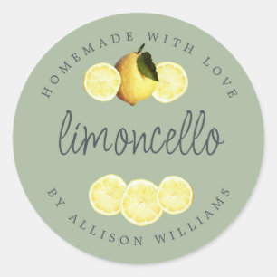 Etiqueta Limoncello Homemade Personalizada
