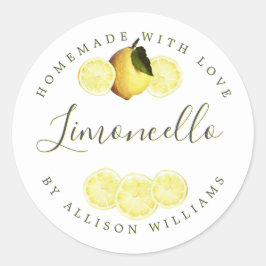 Etiqueta Limoncello Homemade Personalizada