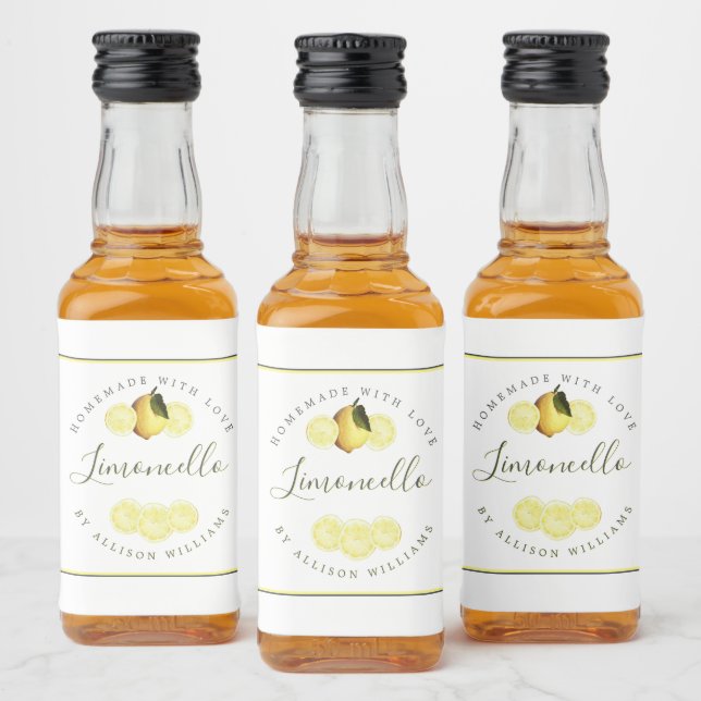 Etiqueta Limoncello Homemade Personalizada (Garrafas)