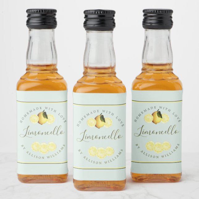Etiqueta Limoncello Homemade Personalizada (Garrafas)