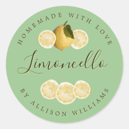 Etiqueta Limoncello Homemade Personalizada