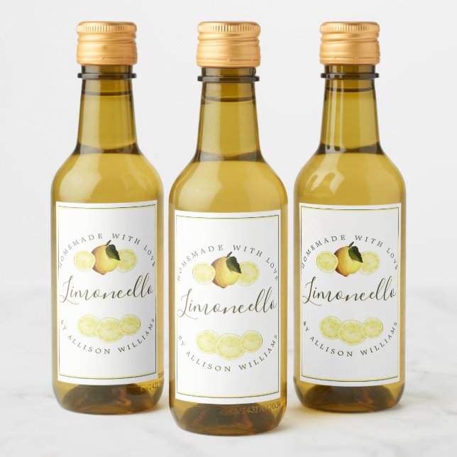 Etiqueta Limoncello Homemade Personalizada (Garrafas)