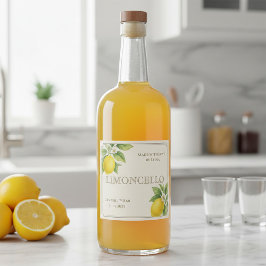 Etiqueta Limoncello Personalizada com Limões de Co