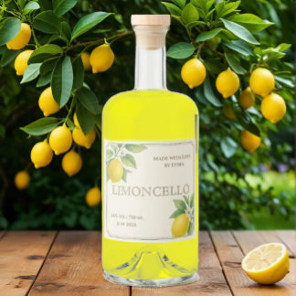 Etiqueta Limoncello Personalizada com Limões de Co