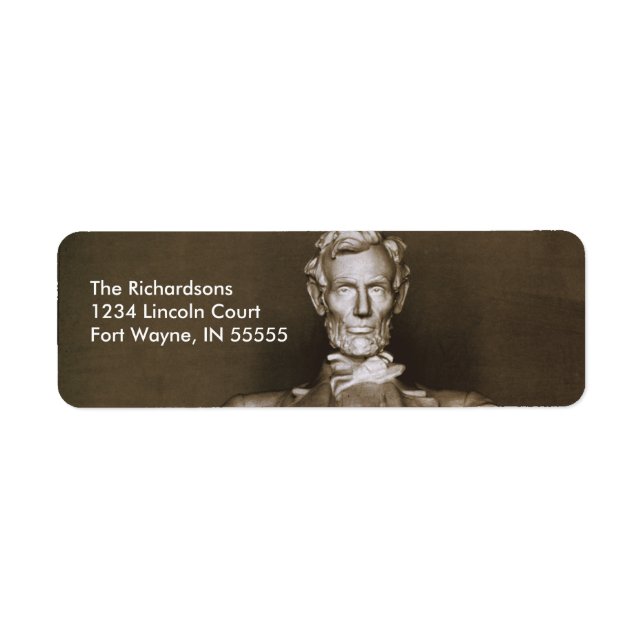 Etiqueta Lincoln Memorial Personalised Address Labs (Frente)