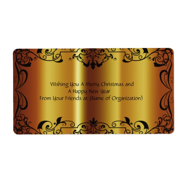 Etiqueta Linda, Dourada, Personalizada, Vinho De Casamento (Frente)