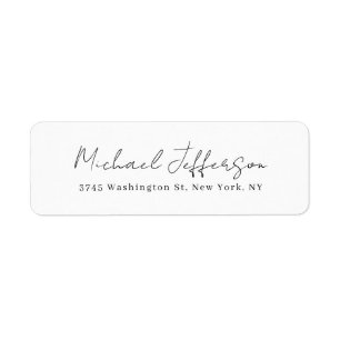 Etiqueta Linda Escrita Manual Criativa Trendy White