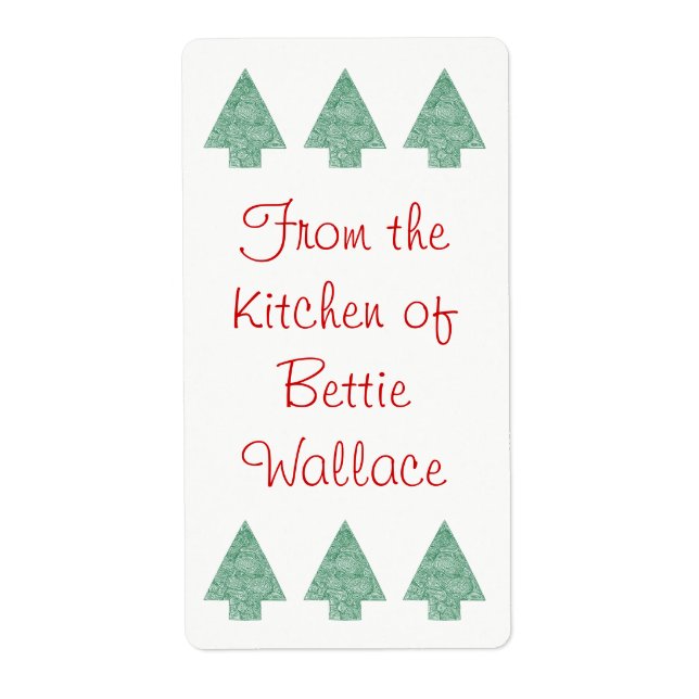 Etiqueta Linha de Árvore de Natal (Frente)