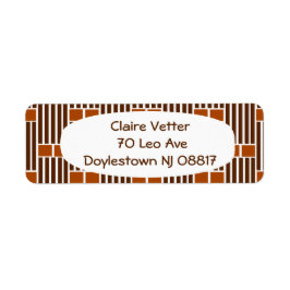 Etiqueta Linhas e caixas castanhas