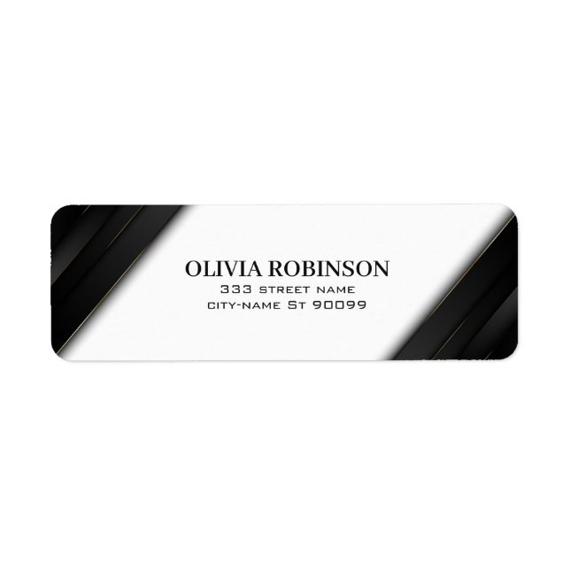 Etiqueta Linhas Finas Douradas em faixas pretas (Frente)