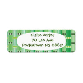 Etiqueta Linhas verdes e caixas