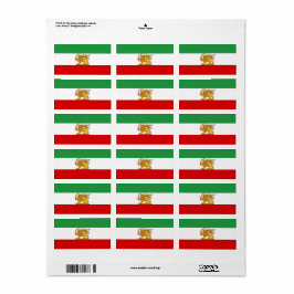 Etiqueta Lion and Sun Flag STICKERS Return Address Label