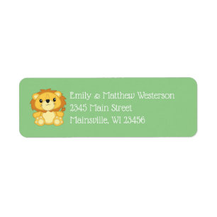 Etiqueta Lion Chá de fraldas Safari