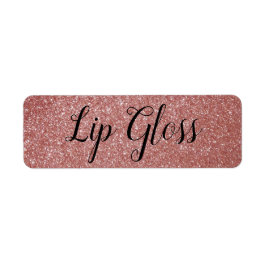 Etiqueta Lipgloss rosa Dourada