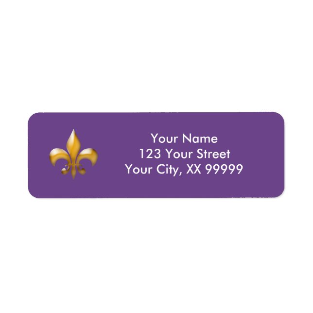 Etiqueta Lírio de Ouro Roxo (Frente)