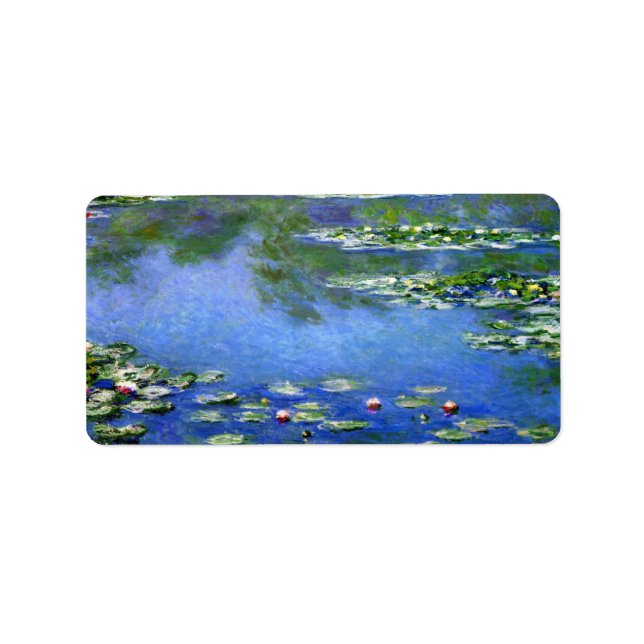 Etiqueta Lírios d'água de Claude Monet (Frente)
