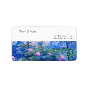 Etiqueta Lírios de água de Monet