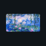 Etiqueta Lírios de água de Monet<br><div class="desc">Lírios de água de Monet. Por favor, visite minha loja para obter design mais interessante e mais opções de cores. => zazzle.com/iwheels*</div>