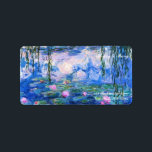 Etiqueta Lírios de água de Monet<br><div class="desc">Lírios de água de Monet. Por favor,  visite minha loja para obter design mais interessante e mais opções de cores. => zazzle.com/iwheels*</div>