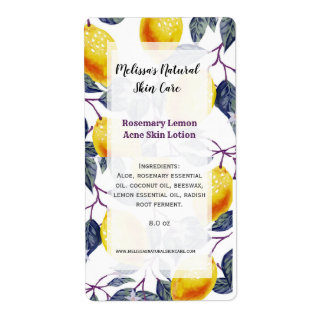 Etiqueta Lista de Ingredientes Comerciais Residenciais de L