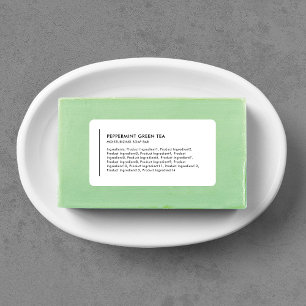 Etiqueta Lista de Ingredientes de Produto Moderno de Linha