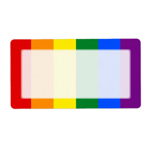Etiqueta Listra da bandeira do arco-íris do orgulho gay de