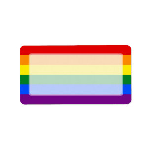 Etiqueta Listra da bandeira do arco-íris do orgulho gay de