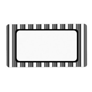 Etiqueta Listras cinzentas e pretas no branco