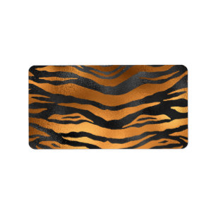 Etiqueta Listras de tigre pretas glamorosas