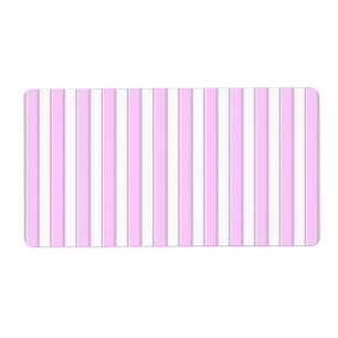 Etiqueta Listras Rosa em Branco