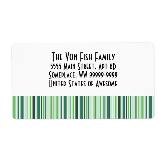 Etiqueta Listras Verdes Legais (Frente)