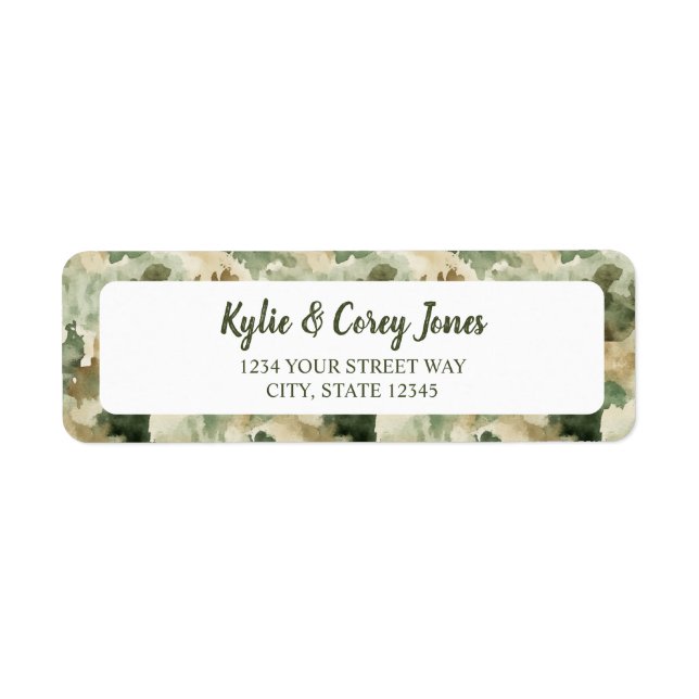 Etiqueta Little Hunter Duck Hunting Camo Boy Baby Shower (Frente)