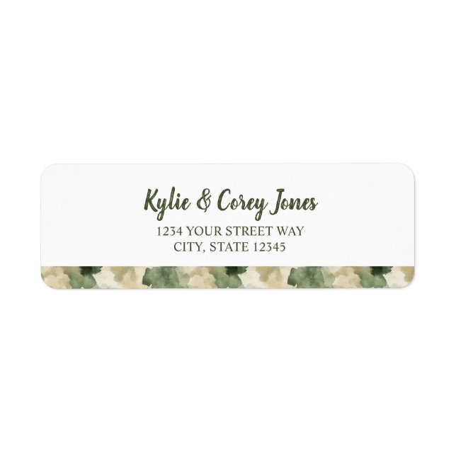 Etiqueta Little Hunter DuckHunting Camo Boy Baby Shower (Frente)