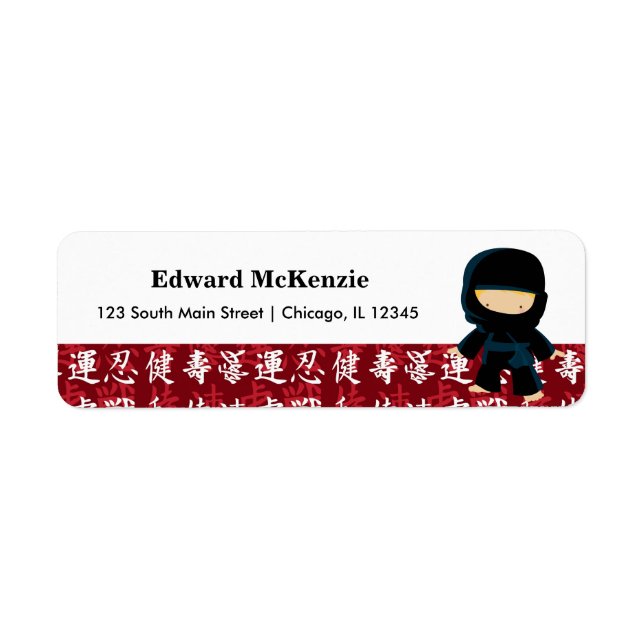 Etiqueta Little Ninja (Frente)