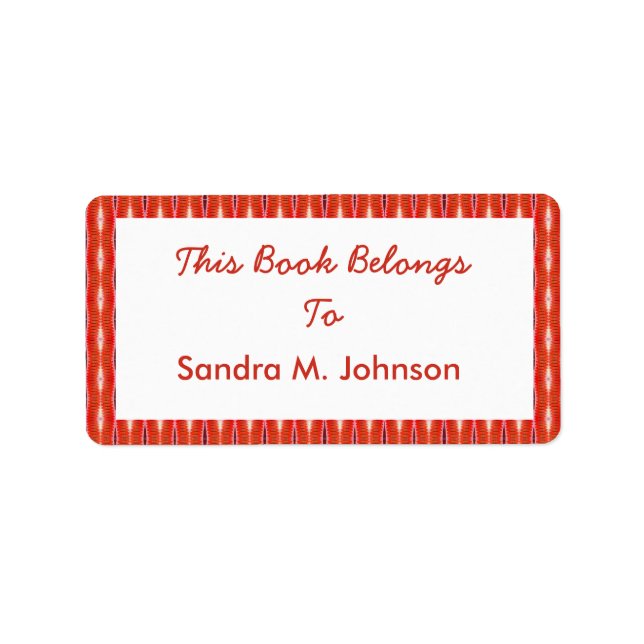 Etiqueta livraria vermelha (Frente)