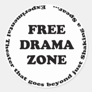 Etiqueta livre da zona do drama