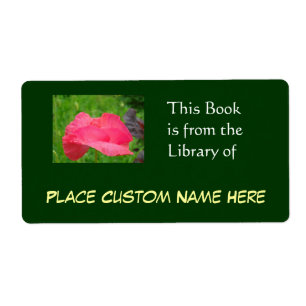 Etiqueta Livro da biblioteca do verde conhecido feito sob