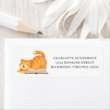 Livro de Aquarela Gato Ginge de Endereço de Devolu
