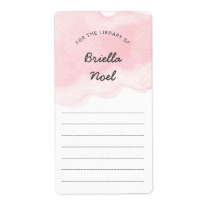 Etiqueta Livro de chás de fraldas de uma rapariga de Water