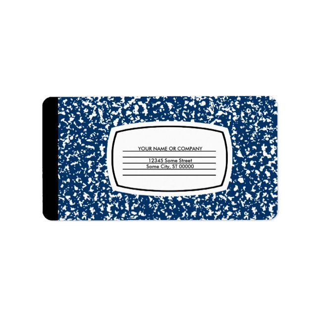 Etiqueta livro de composição azul (Frente)