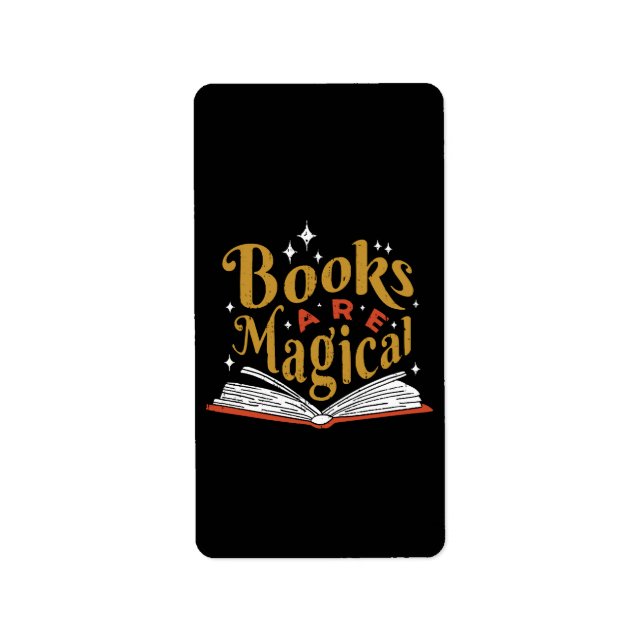 Etiqueta Livros Antigos São Mágicos (Frente)