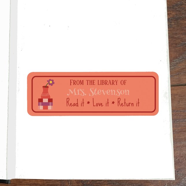 Etiqueta Livros Vases Biblioteca de Sala de Aula Rótulos de (Criador carregado)