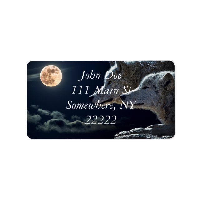 Etiqueta Lobos Brancos na Lua Cheia (Frente)