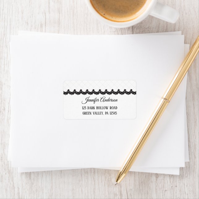 Etiqueta Locação Preta no Casamento Personalizado Branco (Insitu)