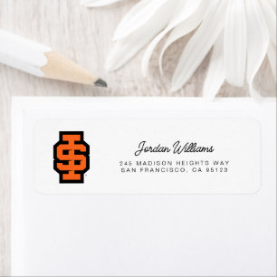 Etiqueta Logotipo Bold Bengals da Universidade Estadual de