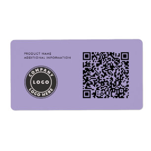 Etiqueta Logotipo comercial Código QR ID do produto