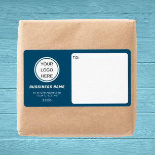 Etiqueta Logotipo comercial personalizado l Marinho Blue Sh