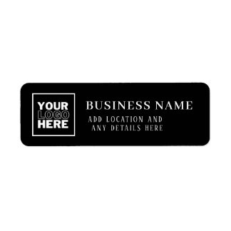Etiqueta Logotipo comercial personalizado preto e branco